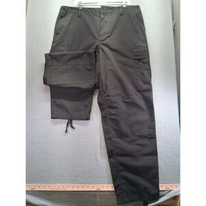 Tru Spec Men Black Pants Double Knee Size Large missing button